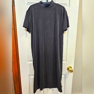 Dr. Denim Abbie Dress Mock Neck All Black Modal Maxi-Dress Women's Size Medium